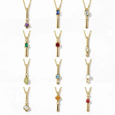 Birthstone Bar pendant kolye