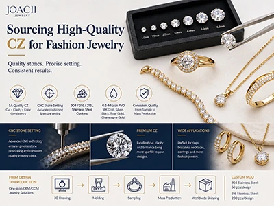 Sourcing High-CZ bon jan kalite pou bijou alamòd