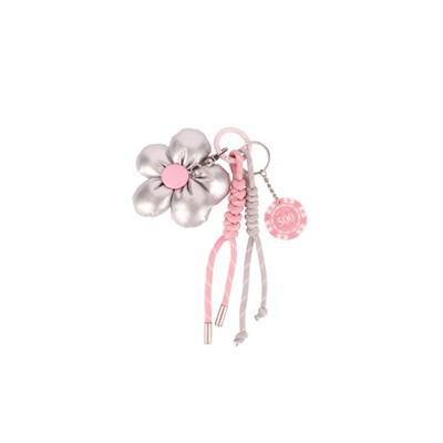 PU Leather Lanyard Keychain|Cham trese kòd Floral Bow
