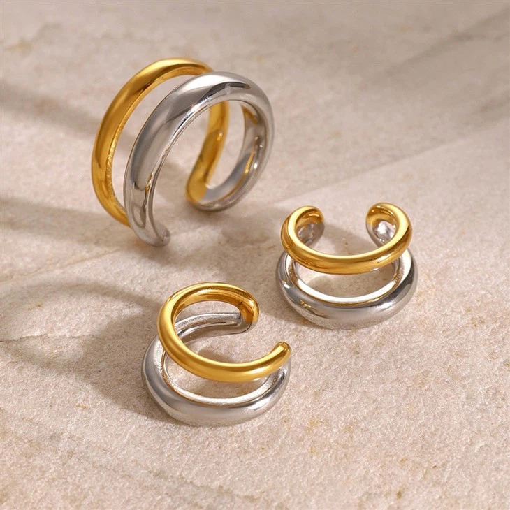 Two Tone Earring Cuff